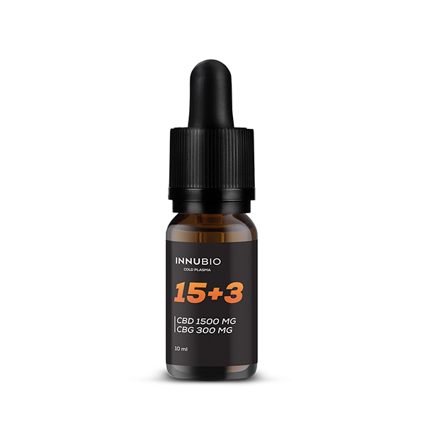 INNUBIO 15+3 Olejek konopny 15% CBD +3% CBG, 10ml